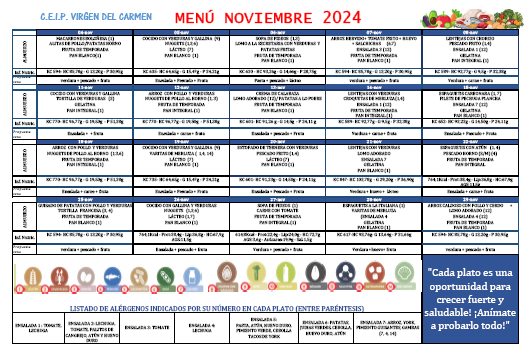 Menu diciembre 22